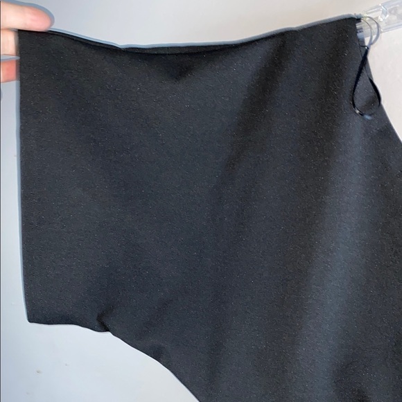 Boohoo Black Asymmetrical Sheath Dress V-Neck Dolman Sleeve - Picture 10 of 13